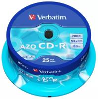 Диск CD-R Verbatim 700Mb 52x AZO Crystal