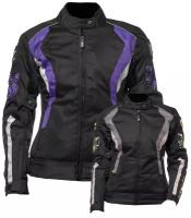 Куртка текстильная MOTEQ ROXY, женский, черный/фиолетовый, размер XXS