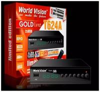 DVB-T2 ресивер/DVB-C/ тюнер World Vision 20 телевизионных каналов без абонентской платы / цифровое ТВ / мультимедийный центр, 2*USB, HDMI