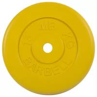 Диск MB Barbell Стандарт MB-PltC31 15 кг желтый