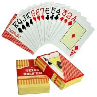 Карты игральные пластиковые, 54 карты Texas Holdem, красные