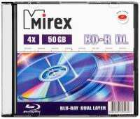 Диск BD-R DL 50 Gb Mirex 4x Slim box, 1 шт