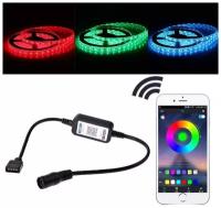Светодиодная лента 2 м RGB 5050 iP20 USB Bluetooth разные цвета подключение к приложению