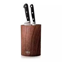 LR05-101 LARA Wood Подставка для ножей универсальная овальная Soft touch