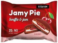 Ё|батон протеиновое печенье Jamy Pie Souffle and Jam 60 г, 9 шт, вишня