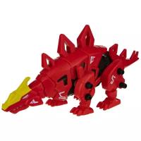 Сборный динозавр 1Toy Робо-стегозавр, красный, 49 деталей, коробка 28*8*21 см, движение, звук (Т19096)