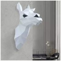 3D-модель Paperraz "лама снежана (белая)" на стену