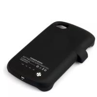 Чехол MyPads со встроенной усиленной мощной батарей-аккумулятором большой повышенной расширенной ёмкости 2800mAh для Blackberry Q5 черный