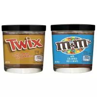 Набор шоколадных паст Twix + M&M's (2 шт. по 200 гр.)