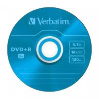 Диск Verbatim DVD+R 4.7 Гб 16х Slim Color