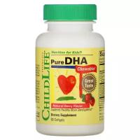 ChildLife Pure DHA (Чистая ДГК) вкус натуральных ягод 90 мягких таблеток