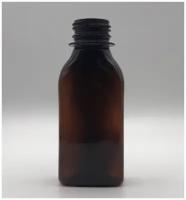 Бутылка пластиковая, тёмная,Плоская 100 мл, 100 шт
