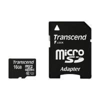 Transcend microSDHC 16Gb UHS-I + SD-адаптер (TS16GUSDU1)