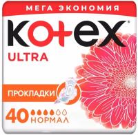Kotex прокладки Ultra Normal, 4 капли, 40 шт.