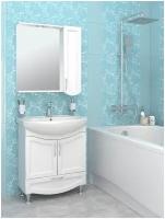 Мебель для ванной / Runo / Неаполь 75 / тумба с раковиной Элеганс 75 / шкаф для ванной / зеркало для ванной
