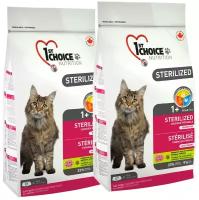 1ST CHOICE CAT ADULT STERILIZED беззерновой для взрослых кастрированных котов и стерилизованных кошек с курицей и картофелем (2,4 + 2,4 кг)