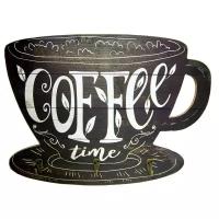 Табличка с крючками для чашек "Coffee time", МДФ, 30х40 см
