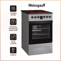 Электрическая плита Weissgauff WES 2V16 SE, серебристый