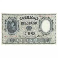 Банкнота номиналом 10 крон 1944 года. Швеция
