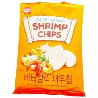 Креветочные чипсы со вкусом масла и чеснока 64г х 15 шт. COSMOS Корея 4-022