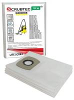 Одноразовые мешки LITESCRK2 для пылесосов Karcher WD 3, MV 3, WD 3.000-3999, Керхер ВД, 5 шт. в упаковке