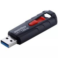 Флеш-накопитель USB 3.0/3.1 Gen1 Smartbuy 128GB IRON Black/Red (SB128GBIR-K3)