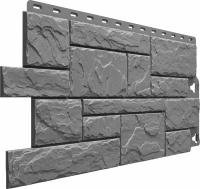 Фасадная панель Dacha слоистый камень 930x406 мм серый 0.38 м