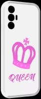 Чехол MyPads корона-королевы-розовый для Tecno Pova 3 задняя-панель-накладка-бампер