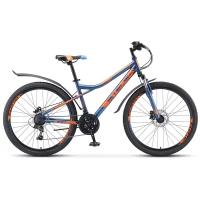 Горный (MTB) велосипед STELS Navigator 510 D 26 V010 (2022) темно-синий 16" (требует финальной сборки)