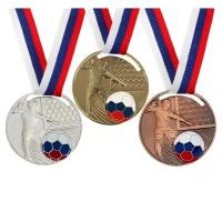 Медаль тематическая 139 "Футбол", диам. 5 см Цвет бронз