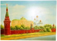 Картина маслом ручной работы на холсте "Москосковский кремль" 50х70 см. 100% живопись!