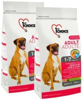 1ST CHOICE DOG ADULT ALL BREEDS SENSITIVE SKIN & COAT для взрослых собак всех пород при аллергии с ягненком, рыбой и рисом (15 + 15 кг)