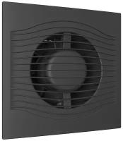 Вентилятор SLIM 4C Matt black осевой вытяжной с обратным клапаном D 100