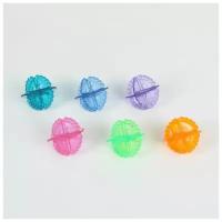 Набор шаров для стирки белья, d=5 см, 6 шт, цвет микс