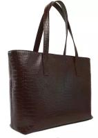 Женская кожаная сумка Elborso. Шопер SOFIA из натуральной кожи. Коричневый. E21-70