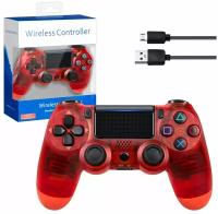 Джойстик- геймпад для PS4 DualShock беспроводной, красный
