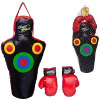 Набор боксерский Junfa: груша с мишенями и перчатки, 56х12х27 см