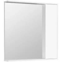 Зеркало со шкафом Акватон Стоун 80 с подсветкой 1A228302SX010 Белое глянцевый
