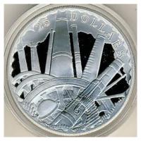 (2008) Монета Соломоновы Острова 2008 год 25 долларов "Артиллерия" Серебро Ag 925 PROOF