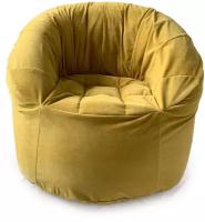 Кресло "Шелл" горчичный велюр V56 (Umloft бескаркасная мебель)