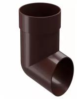 Колено стока Docke Premium пластиковый слив трубы d85 мм горький шоколад RAL 8019