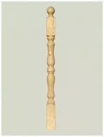 Столб деревянный для лестниц / Симметрия / Сорт-АВ / 1160х80х80 мм