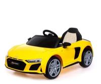 Электромобиль детский КНР Audi R8 Spyder, EVA колеса, кожаное сидение, цвет желтый (A300)