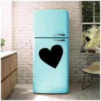 Магнитно меловая доска для рисования на кухню на холодильник для записей "Сердце" + мел + губка