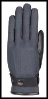 Перчатки ELEGANZZA, размер 8, черный/серый