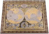 Панно "Карта известного мира Жана Баптиста Нолина" NEW (покрытие золотом, никелем)