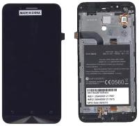 Модуль (матрица + тачскрин) для Asus ZenFone Go ZC500TG черный с рамкой
