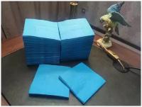 Салфетки бумажные 400шт ZELPAPER 24х24 голубые (новый цвет!!!), однослойные, 400 шт, 100% целлюлоза