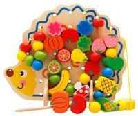 Шнуровка для детей развивающая Сортер Ежик 82 детали игрушка головоломка