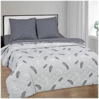 Комплект постельного белья АртПостель Феникс зима-лето, 2-спальное с европростыней, поплин, серый